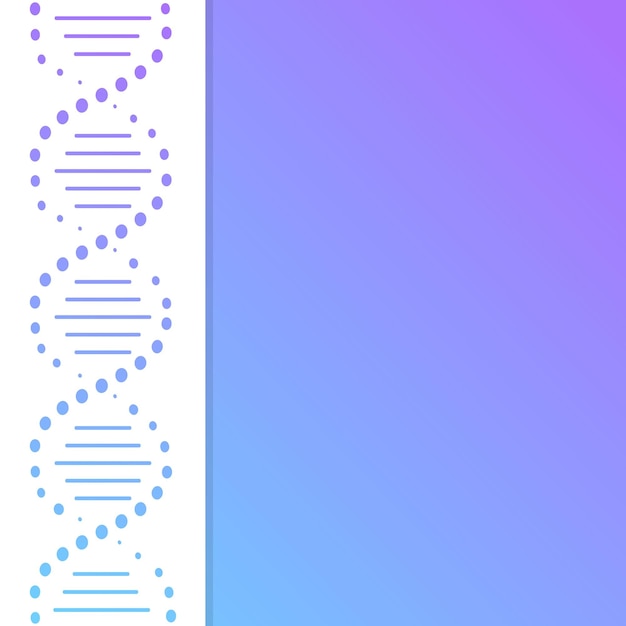 DNA double helix DNA molecule vector illustration with gradient background logo for presentation