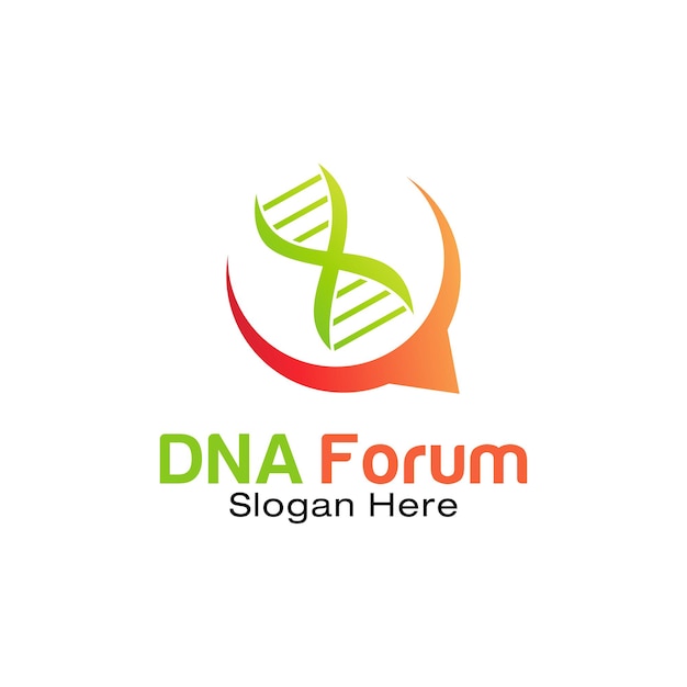 DNA Forum logo design template