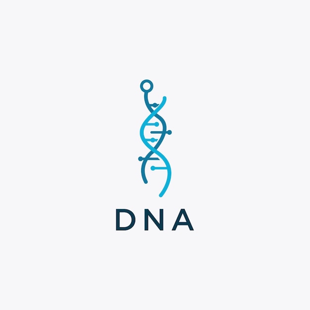 DNA logo design templateicon for science technology