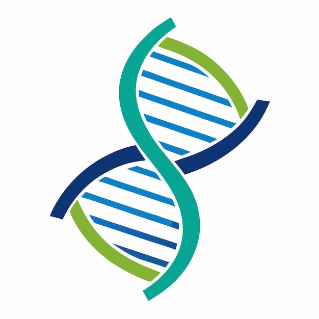 Vector dna logo design vector