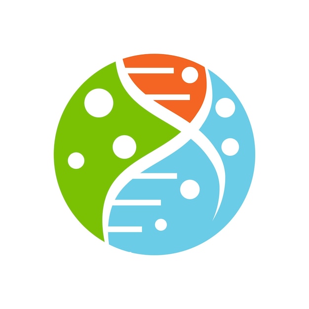 DNA logo illustration vector template