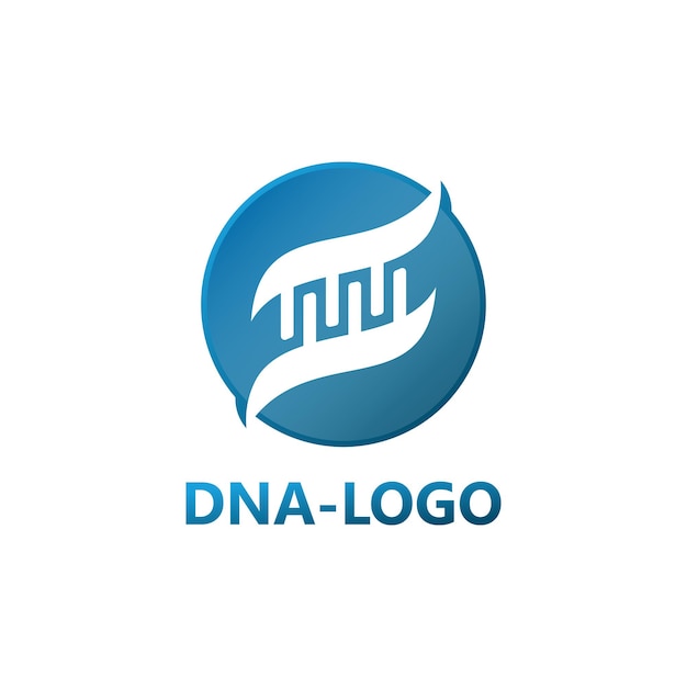 DNA logo template premium vector