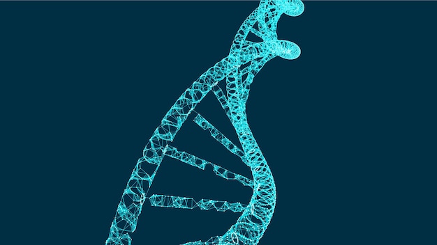 DNA molecule helix vector illustration for medical and science creative modern background