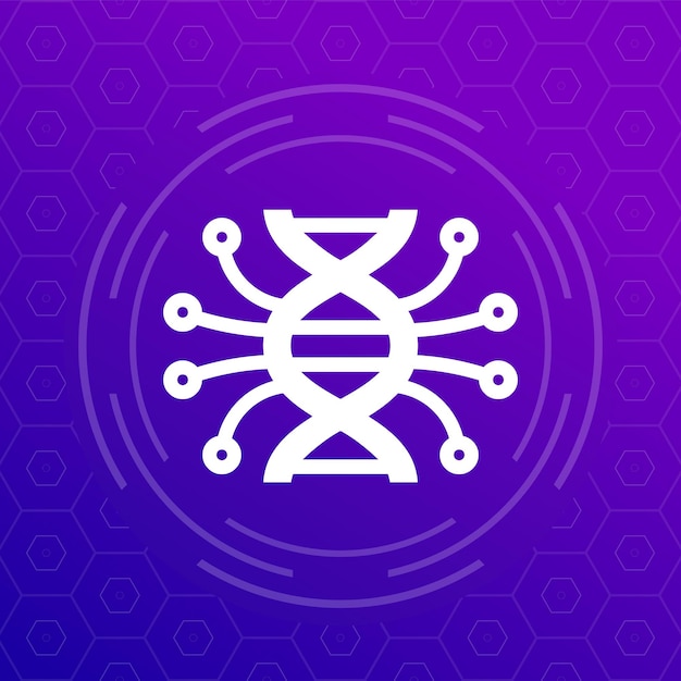 DNA sequencing icon vector design