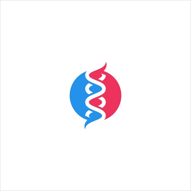 DNA, spiral abstract circle. Vector logo icon template