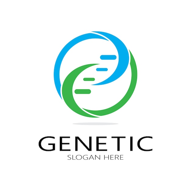 DNA vector logo design templatemodern medical logotypelaboratory science icon symbol