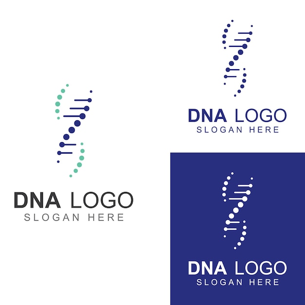 DNA vector logo Modern medical logo with vector illustration template design