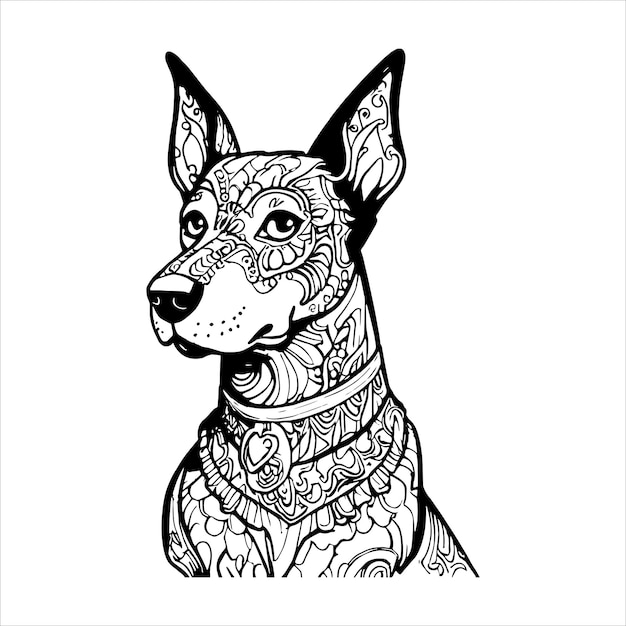 Doberman Pinschers dog vector