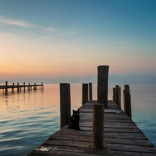 a dock with a sign that says quot no quot on it