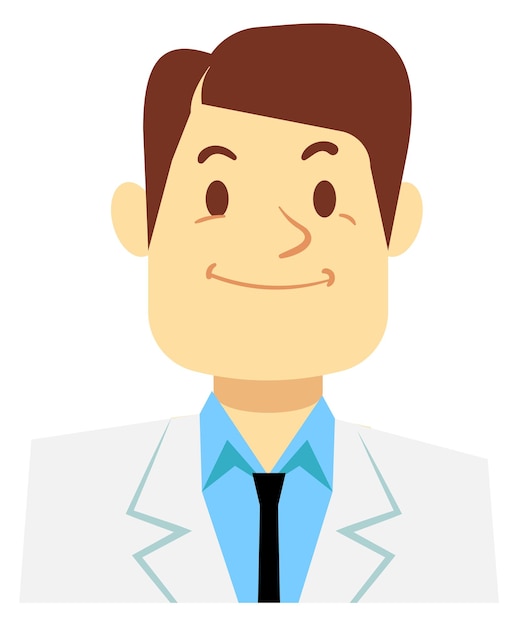 Doctor avatar Man in lab coat cartoon character