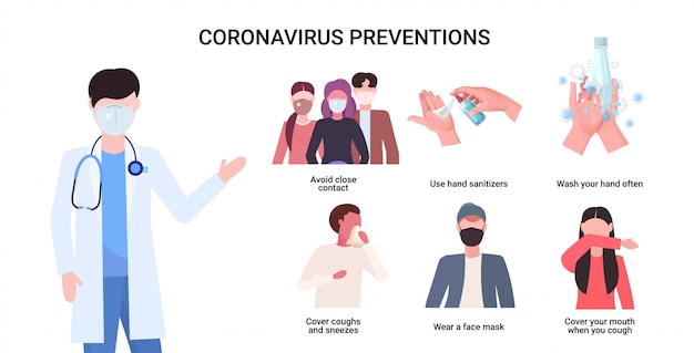 doctor explaining basic protective measures coronavirus prevention protect yourself from 2019-nCoV