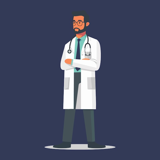 Vector doctor flat vector icon