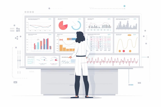 Doctor in Front of Medical Dashboard