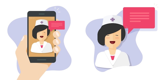 Doctor health care medical online digital call icon on cell phone cellphone mobile app woman