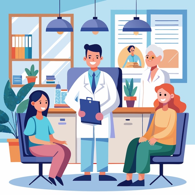 doctor meeting illustration