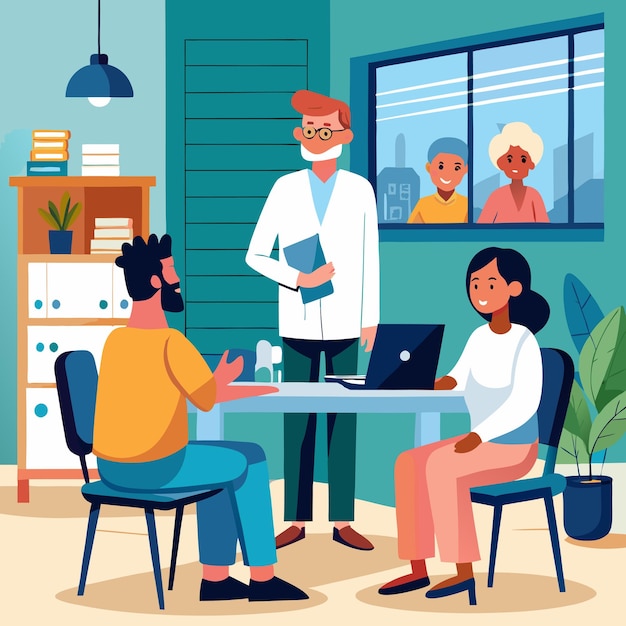 doctor meeting illustration