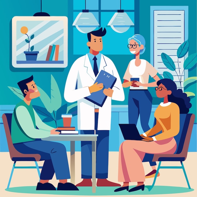 doctor meeting illustration