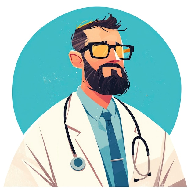 Doctor and nurse vector bacground banner for design