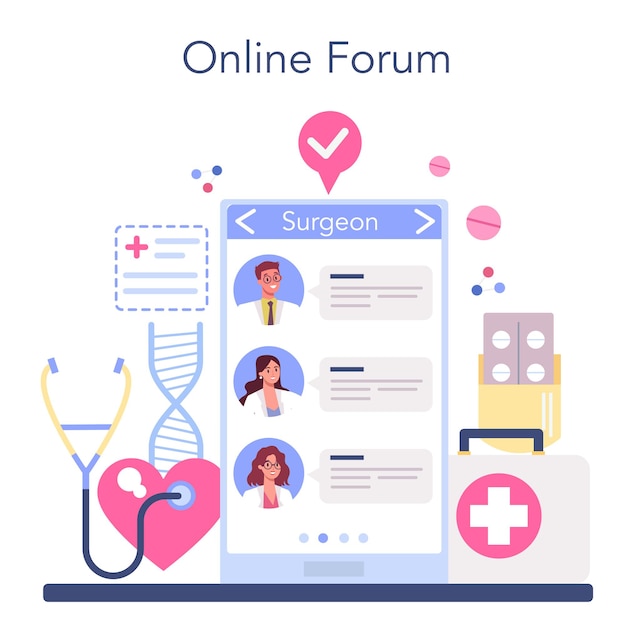 Doctor online service or platform. Medicine treatment, expertize and diagnostic.