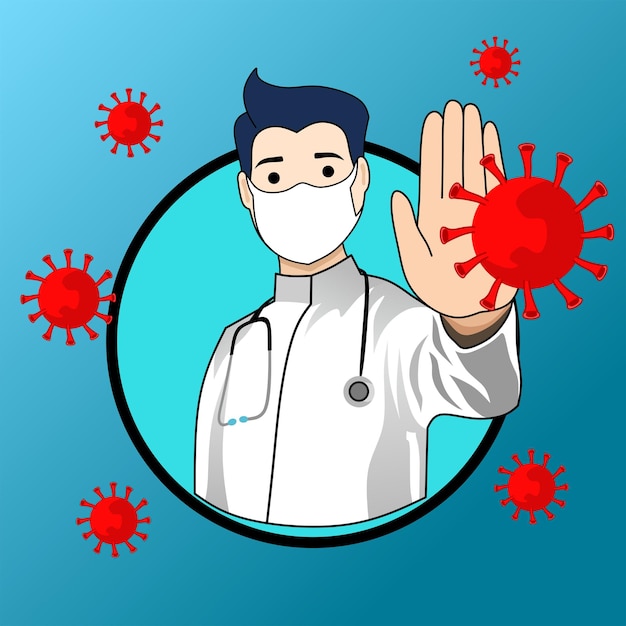 Doctor profile with medical service vector design icon