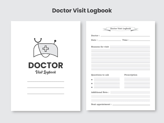 doctor visit logbook KDP interior Health care logbook and medical tracker interior design