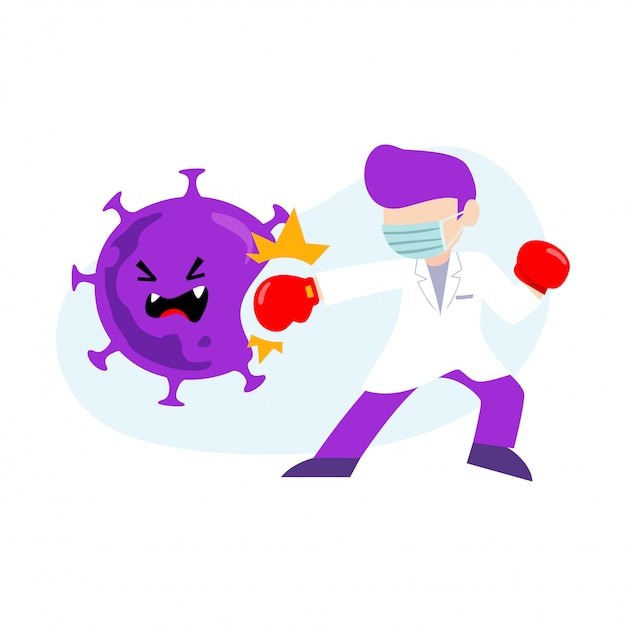 Doctor wearing mask against coronavirus