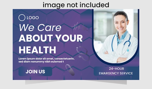 Vector doctor web banner template