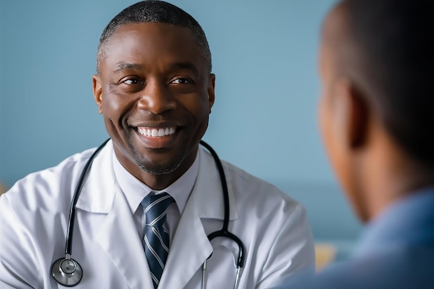 a doctor with a stethoscope on his neck