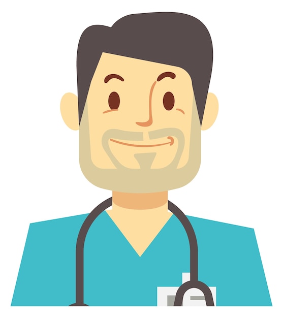 Doctor with stethoscope portrait Medical professional man avatar