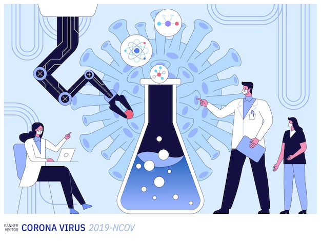 Doctors and scientists fight against virus