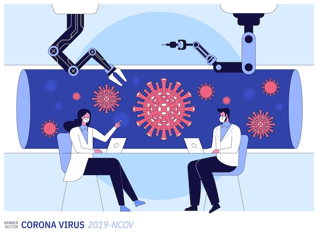 Doctors and scientists fight against virus