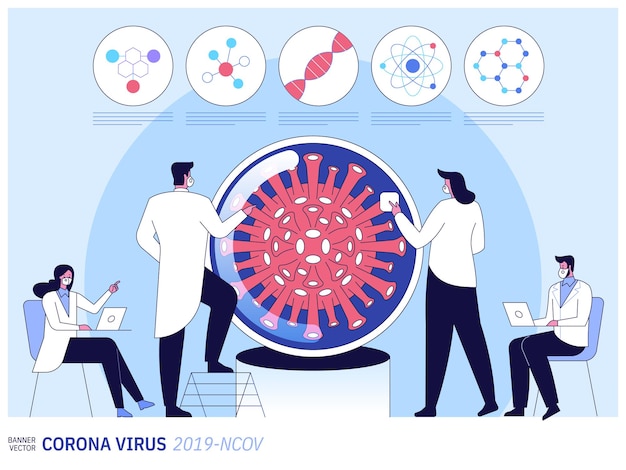 Doctors and scientists fight against virus