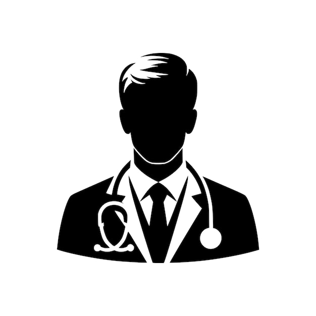 doctors silhouette vector