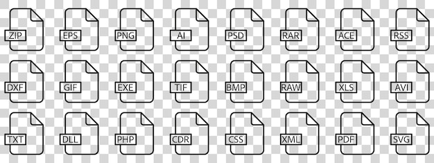 Vector document file type format line