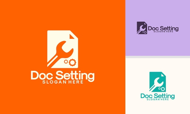 Document Setting Logo designs vector