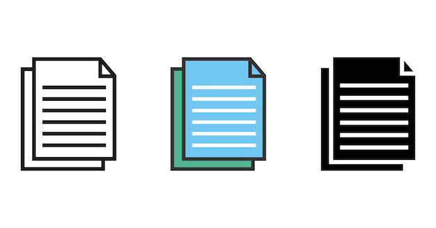 document vector icon