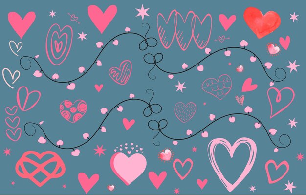 Doddle loves heart vector art