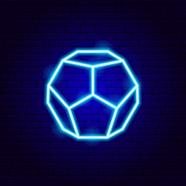 Dodecahedron Neon Sign