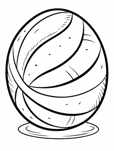 Dodgeball coloring book pages for children and adults with vector design