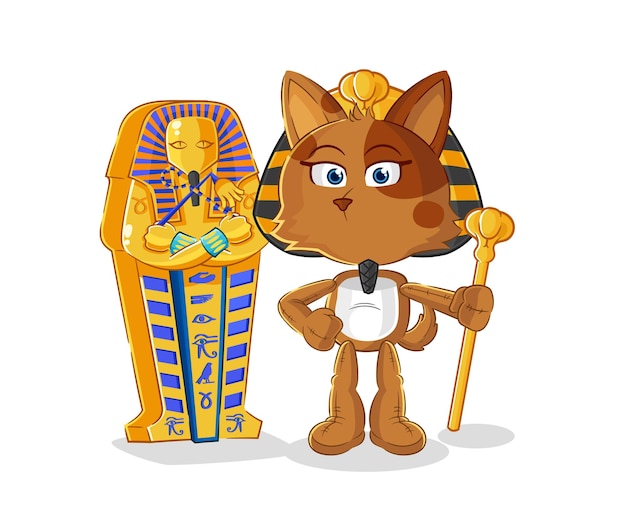 Dog ancient egypt cartoon cartoon mascot vector