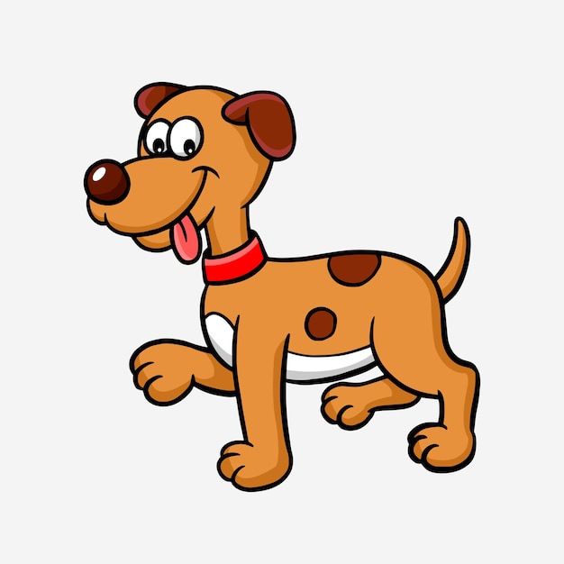 Dog animal cartoon character illustration.