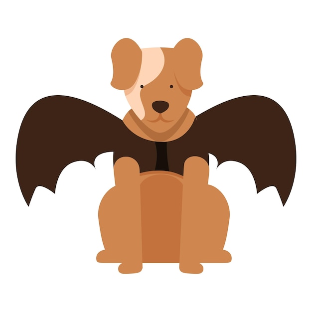 Dog bat costume icon cartoon vector Halloween party