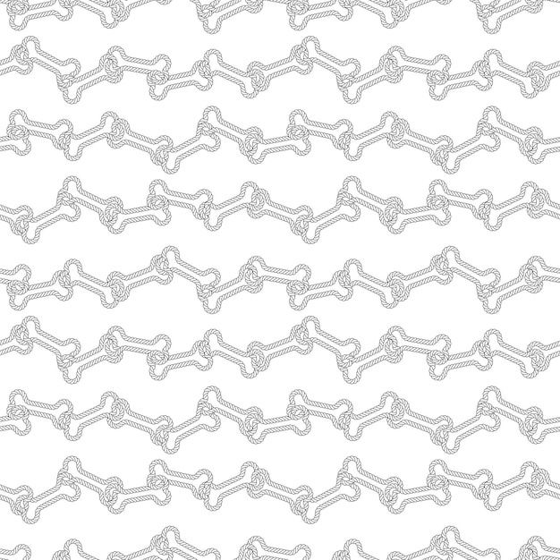 dog bone seamless pattern rope cartoon