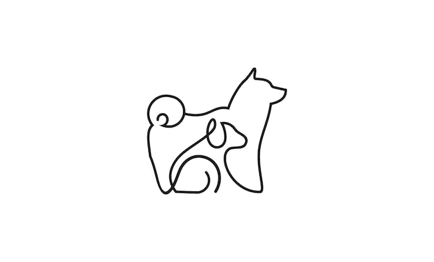 dog and cat logo design