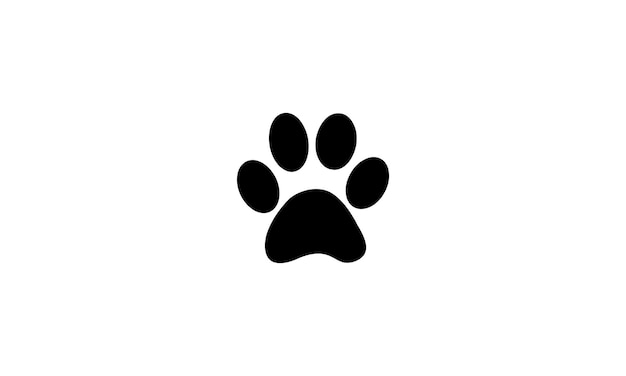 dog or cat paw print icon paw print Animal paw vector illustration