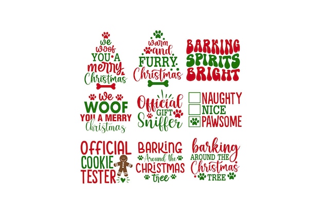 Dog Christmas Bandana SVG Bundle