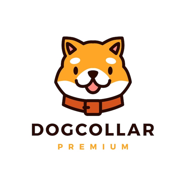 Dog collar logo vector icon illustration