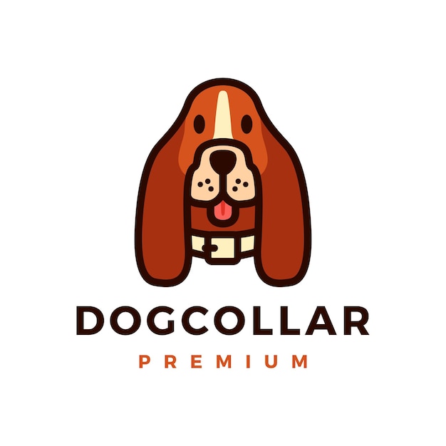 Dog collar logo vector icon illustration