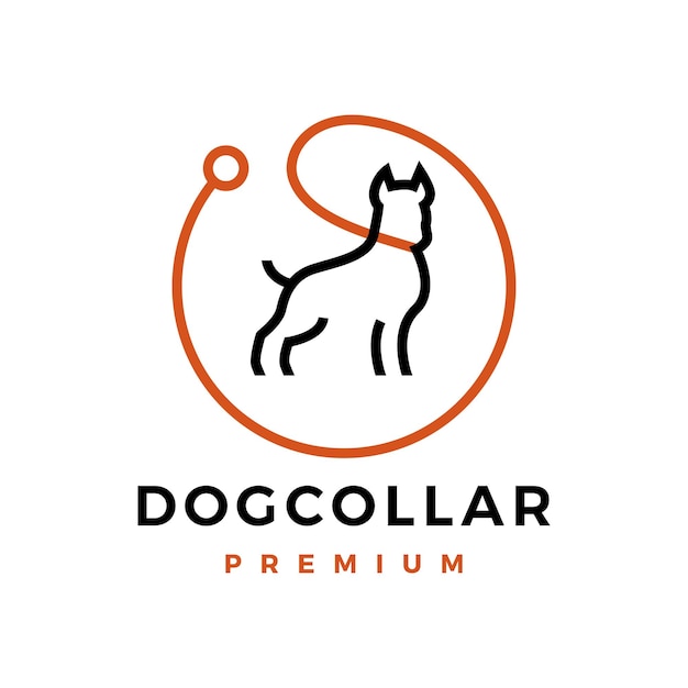 Dog collar logo vector icon illustration