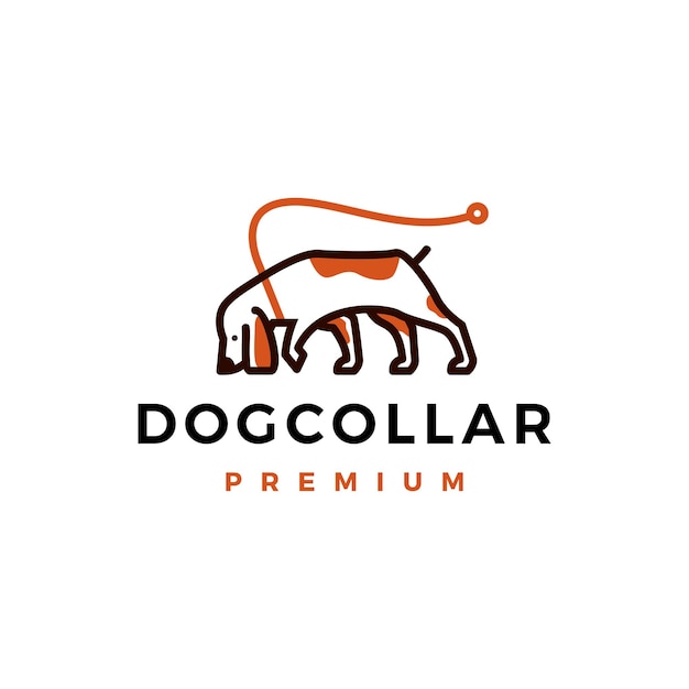 Dog collar logo vector icon illustration